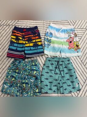 Swim Trunks 4 pairs boys size S/7-8